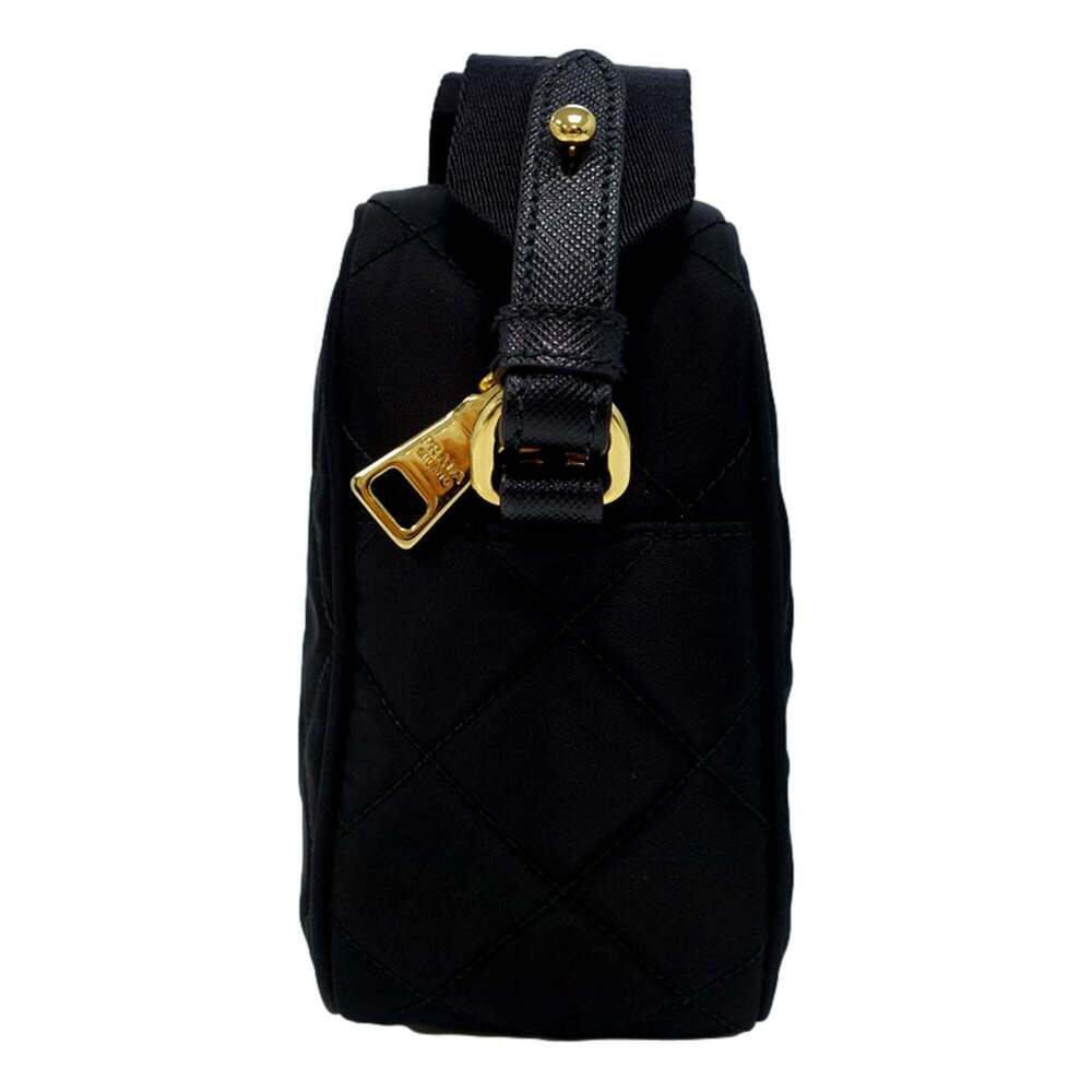 Prada Tessuto Black Quilted Nylon Triangle Logo Camera Crossbody - Picture 4 of 9